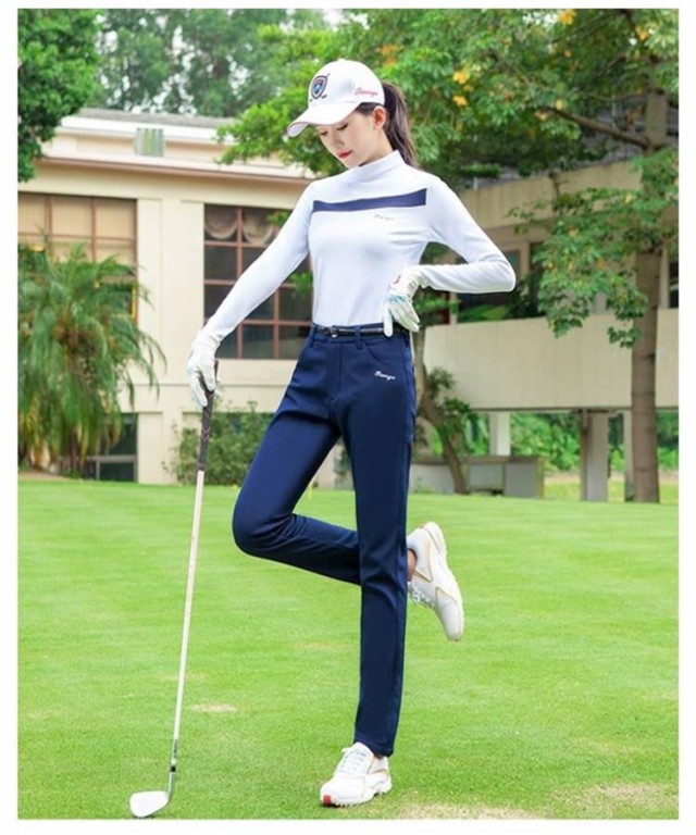 ゴルフパンツ レディース 裏起毛 秋 冬 ロングパンツ 裏フリース