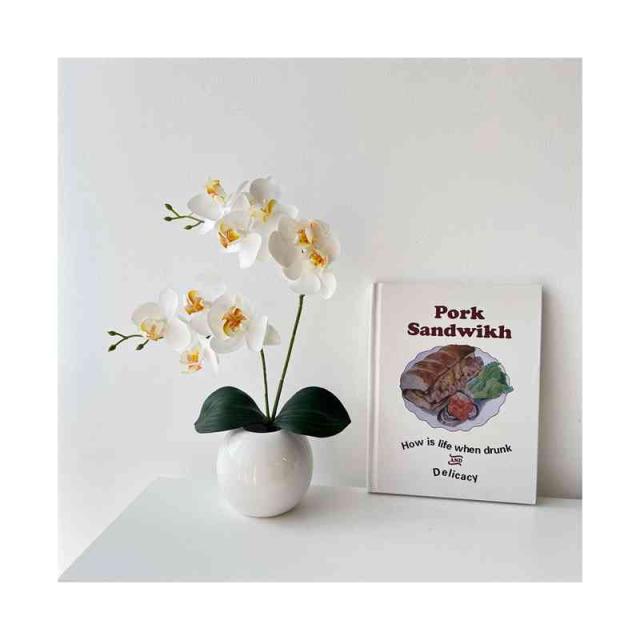 アートフラワー 鉢花 胡蝶蘭 造花 お祝い かわいい ミニサイズ