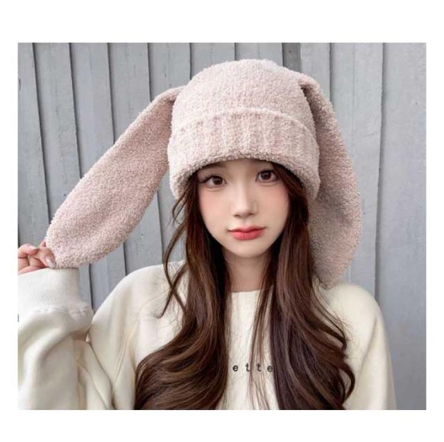 双子座⭐︎CA4LA ニット帽　うさぎ耳風 楽天市場】うさちゃんの様なわんちゃんの様な ニット帽