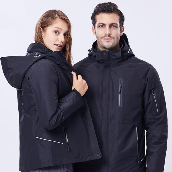 3way マウンテンパーカー　中綿入れ メンズ レディース 撥水加工 レインウェア 防風 スポルディング アウター 上着 ジャンバー 秋 春 ジャケット  裏トリコット 切替 秋冬  男女兼用 3way マウンテンパーカー 中綿入れ メンズ レディース 撥水加工 レイン