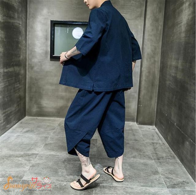 XLセットアップ メンズ チャイナ服 リネンジャージ 七分袖 シャツ 楽天市場】セットアップ メンズ チャイナ服 リネン ジャージ