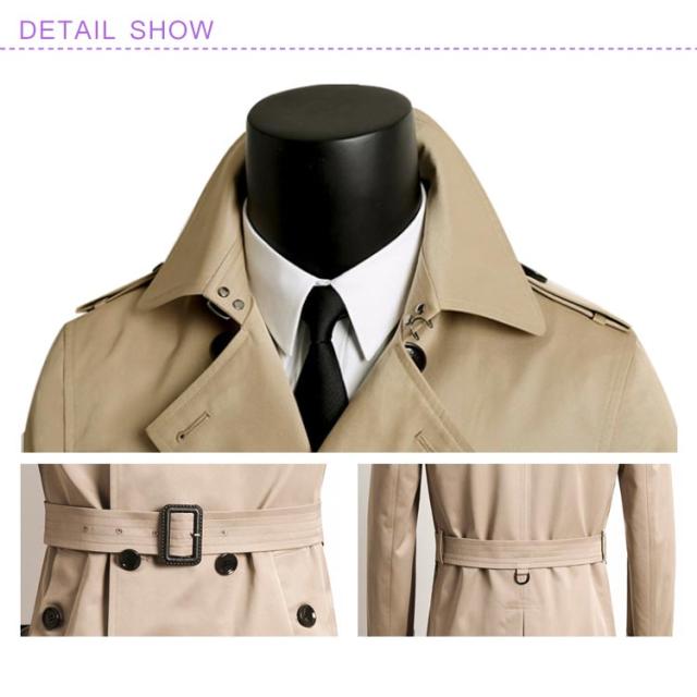 全5色×8サイズ！トレンチコート メンズ ステンカラー トレンチ コート