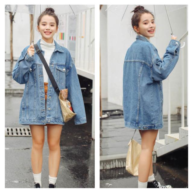 《送料無料》ビッグシルエット デニムジャケット デニムコート 秋 アウター Gジャン デニム ジャケット ゆったり 大人カジュアル レディース