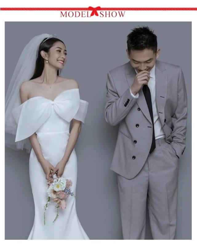 ウェディングドレス 長袖 袖あり ウエディングドレス トレーン付き