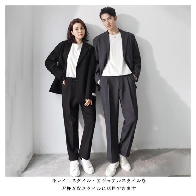 韓国 セットアップ カジュアルスーツ ジャケット スラックス セットアップ メンズ 韓国 ファッション カジュアルスーツ 七分