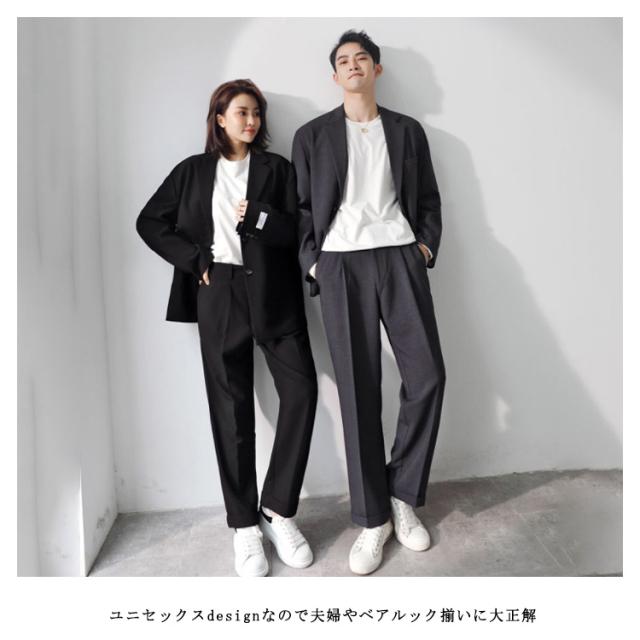 セットアップ メンズ 韓国 ファッション カジュアルスーツ 七分袖 ゆったり セットアップ 上下セット ジャケット テーラードジャケット スラックス メンズ レディース 春 秋 カジュアル おしゃれ 大きいサイズ アウター wxn08102-09.jpg