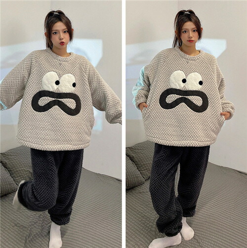 ペア パジャマ 冬 モコモコ ルームウェア