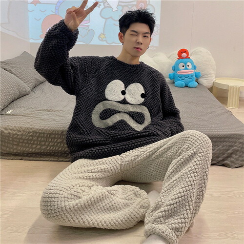 ペア パジャマ 冬 モコモコ 可愛い