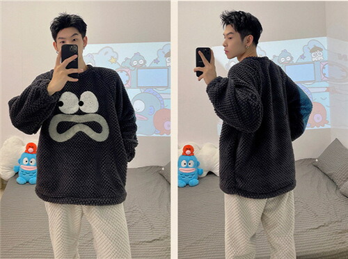 ペア パジャマ 冬 モコモコ レディース