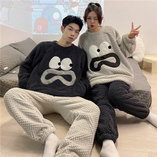 ペア パジャマ 冬 モコモコ セット