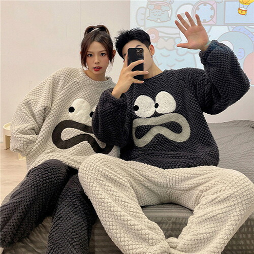 ペア パジャマ 冬 モコモコ セット