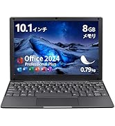 ノートパソコン10.1インチ Office2024付き(Celeron N4000 / 8GB, 128~512GB / 約0.7kg / Webカメラ/Windows 11 /初期設定不要/タ...