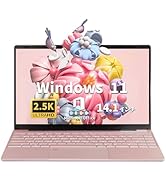 ESBOOK ノートパソコン14インチ ピンク 軽量薄型 1.3kg/2.5K液晶IPS (2560 x 1440解像度)/インテル N5095 メモリ16G DDR4/Windows11＆Of...