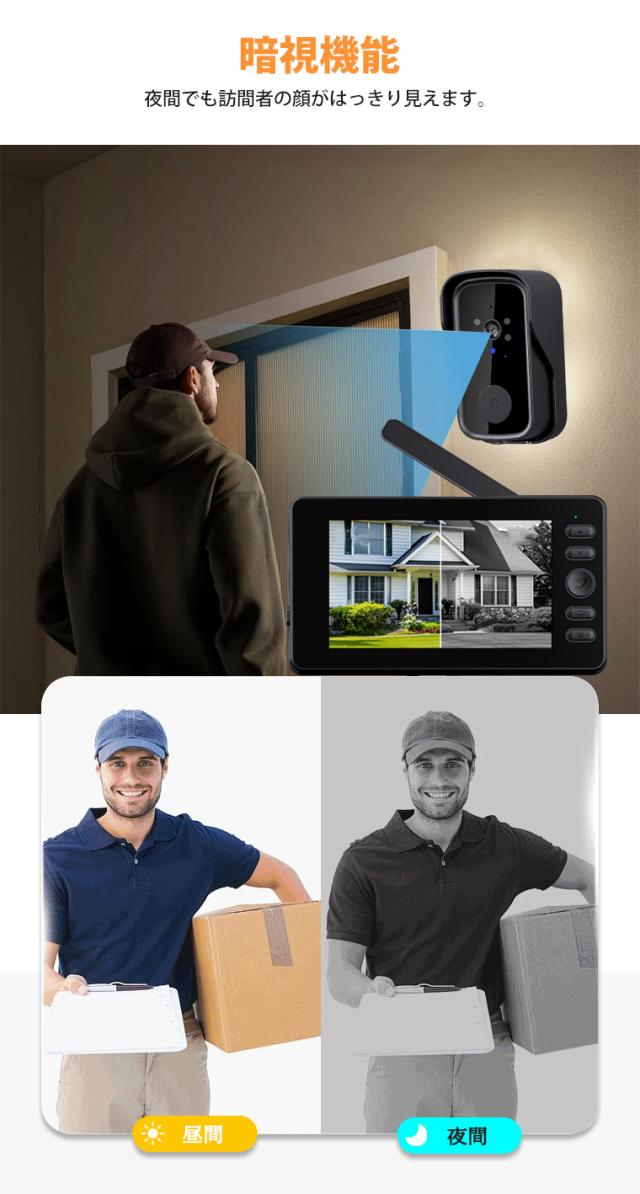 カメラ付き ドアホン ワイヤレス