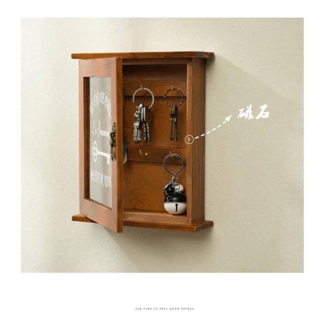 キーボックス キーフック 壁掛け おしゃれ ボックス 玄関 木製 収納