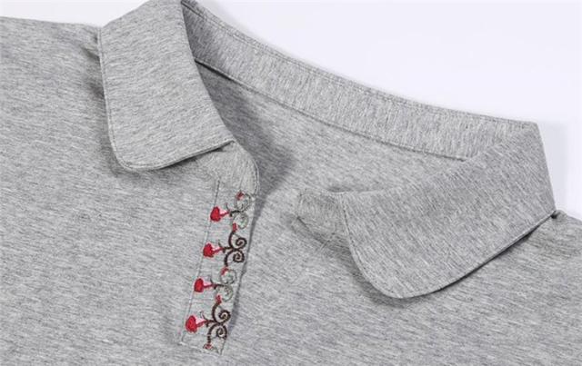 Tシャツ レディース 七分袖 韓国風 春秋 おしゃれ トップス 刺繍