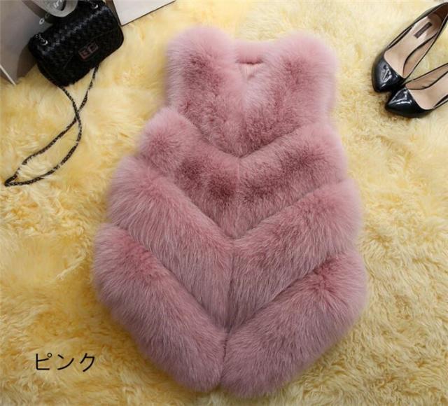 ファーベスト レディース 毛皮ベスト ファーチョッキ ショット丈