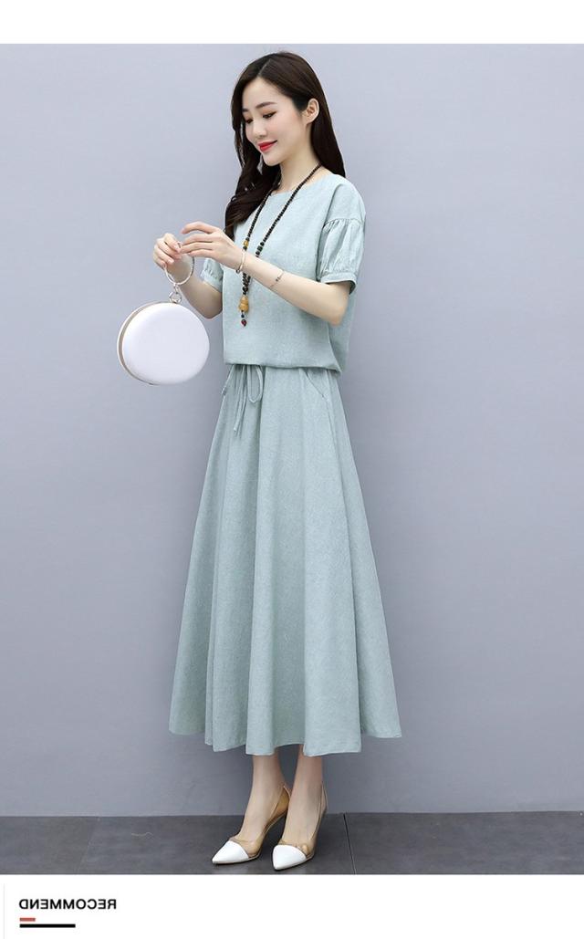棉麻上下セット長袖トップス段違いスカート春夏 楽天市場】綿麻で涼しげ 上下セット セットアップ トップス