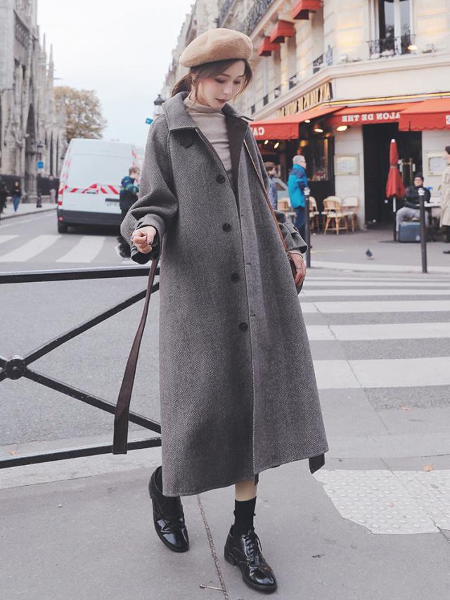 チェスターコート レディース 秋冬 40代 チェスターコート ロング丈 ヒ