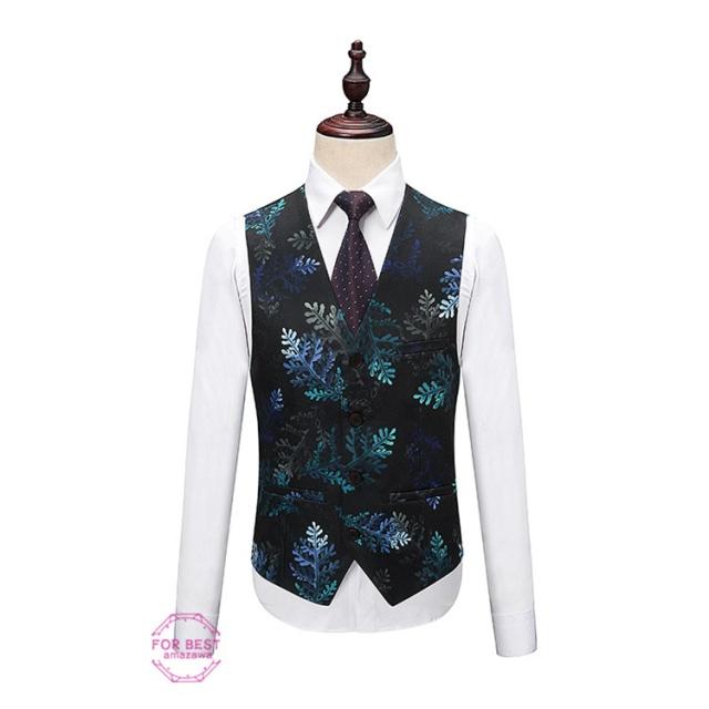 スリーピース スーツ メンズ 2ツボタン セットアップ スリム 3ピース