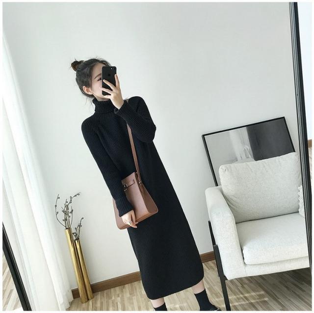 韓国 服 レディース ワンピース ブラウン ロングワンピース ニット ハイネック 楽天市場】【スーパーセール限定！半額】 ワンピース レディース