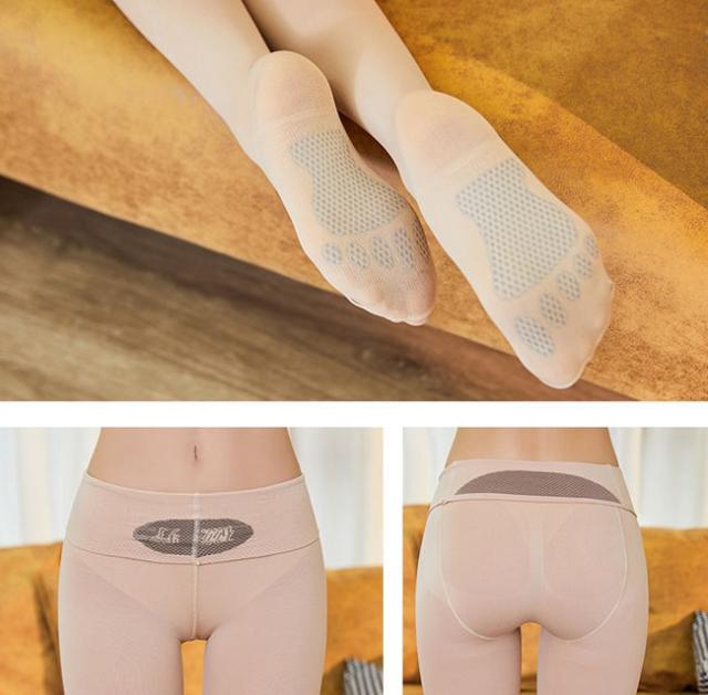 着圧タイツ ベージュ ブラック ダイエット 補正下着 着圧スパッツ 骨盤