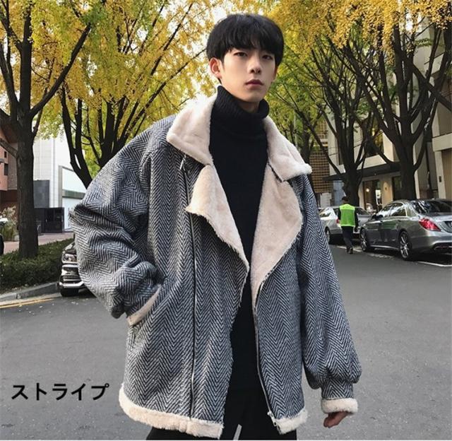 ムートンコート ムートンジャケット ボアブルゾン メンズ アウター