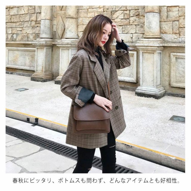 2XL テーラードジャケット コート 上品 アウター 長袖 ルーズ
