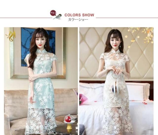 お洒落無限大 チャイナドレス風 ワンピース チャイナドレス ロング ドレス 結婚式 ドレスワンピースキャバ嬢ドレス キャバドレス スリット コ お気にいる Carlavista Com