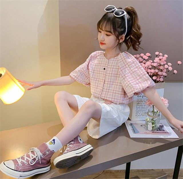 子供服 セットアップ キッズ 女の子 夏 2点セット 上下セット シャツ