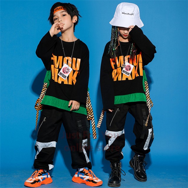 定価から3０ オフ キッズ ダンス衣装 子供服 ヒップホップ かっこいい ダンスパーカー 男の子 女の子 黒 Dance Hiphop ロック風 レッスン着 練習着 競技 激 売り尽くし価格 Farmerscentre Com Ng