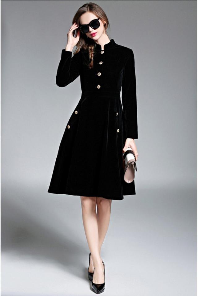 期間限定 半額以下 ワンピース レディース 秋 膝丈 長袖 立ち襟 膝丈ワンピース おしゃれ ワンピ Aライン 着痩せ 通勤 Ol ワンピース 無地 二次会 秋冬ワン 高い素材 Arnabmobility Com