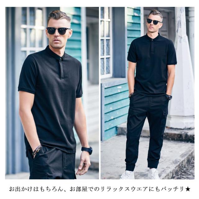 ポロシャツ メンズ Tシャツ 半袖 半袖ポロシャツ 無地 薄手