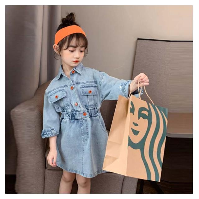 美品　モンクレール　キッズ　ワンピース　デニム　4歳　秋冬　長袖 美品 モンクレール キッズ ワンピース デニム 4歳 秋冬 長袖 デニム