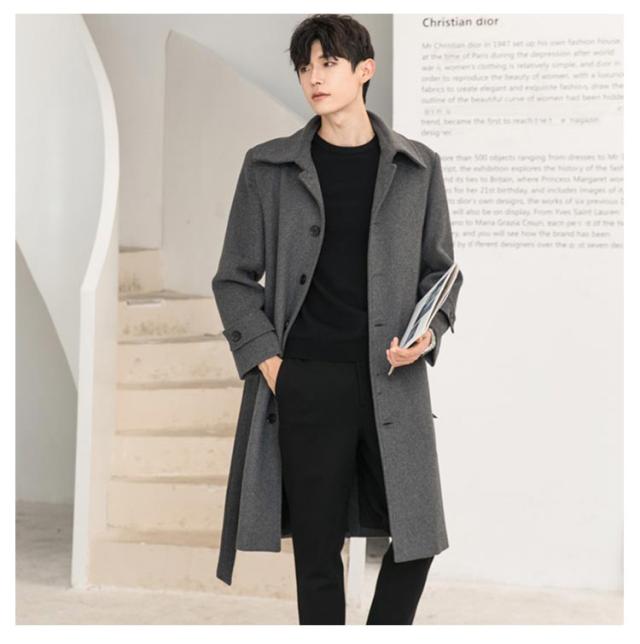 ディオール メンズ ロングコート ベージュ 無地 シンプル Lサイズ