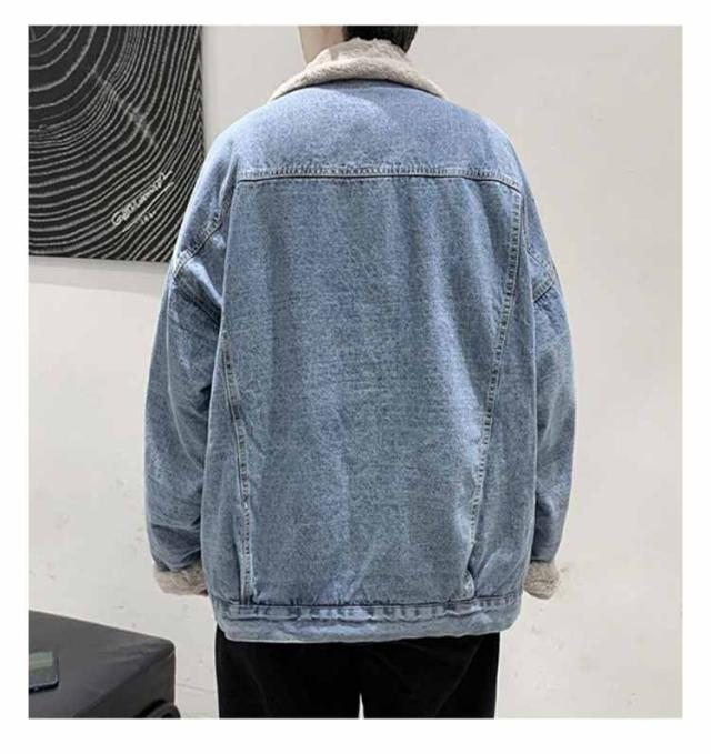 大人気 裏ボア デニムジャケット メンズ Gジャン 裏起毛 ジャケット
