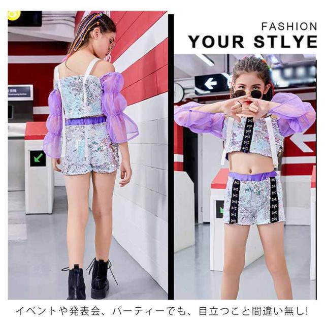 B単位販売 子供服 ヒップホップ ガールズ ジュニア キッズ ダンス衣装 ジャズダンス セットアップ キラキラ タンクトップ ヘソ出し 肩出し ショート 全色欠品中 キッズベビー マタニティ キッズ Yogapictureoftheday Com