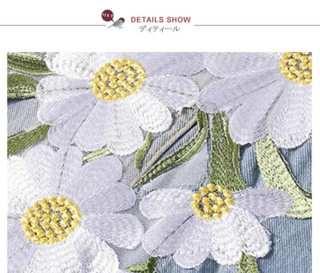 希少品✨ DENIM&CO ヴィンテージ　ジャケット　90s 花柄　刺繍　XL GAP kids サイズ160 花柄刺繍デニム ビンテージ風デニム