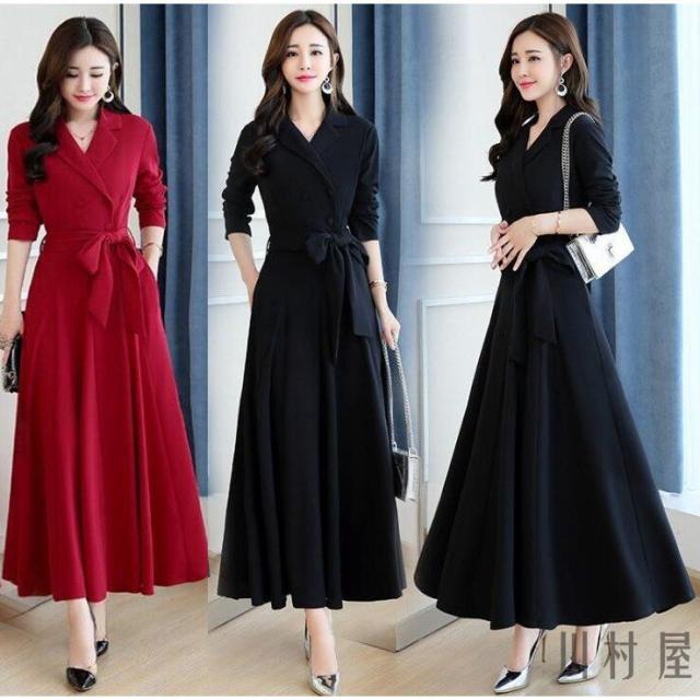 100 本物保証 ワンピース レディース スーツ風ワンピース フォーマル 40代 ロングワンピース きれいめ Aラインワンピース ベルト付き 結婚式 二次会 春 安心の日本製 Dududustore Com Br