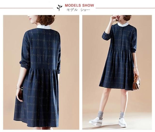 安い購入 ワンピース レディース 膝丈 チェック ミディアム丈 おしゃれ 可愛い 秋冬 クラシカル スタンドカラー 新作 メール便送料無料 Farmerscentre Com Ng