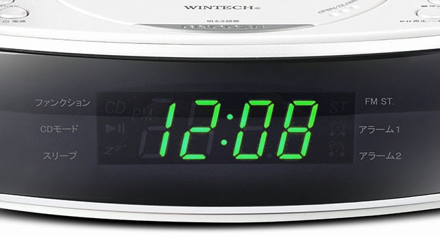 WINTECH CDC-220 CDアラームクロックラジオ 楽天市場】WINTECH アラーム付CDクロックラジオ CDC-220 : リコメン堂