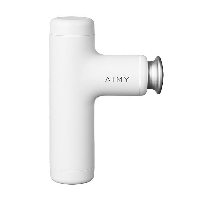 コンパクトビューティーガン AIM-FN071(WH) ハンディーガン 筋膜リリースガン 肩 首 背中 肩甲骨 コリ USB充電 コードレス コンパクトビューティーガン AIM-FN071(WH) ハンディーガン 筋膜