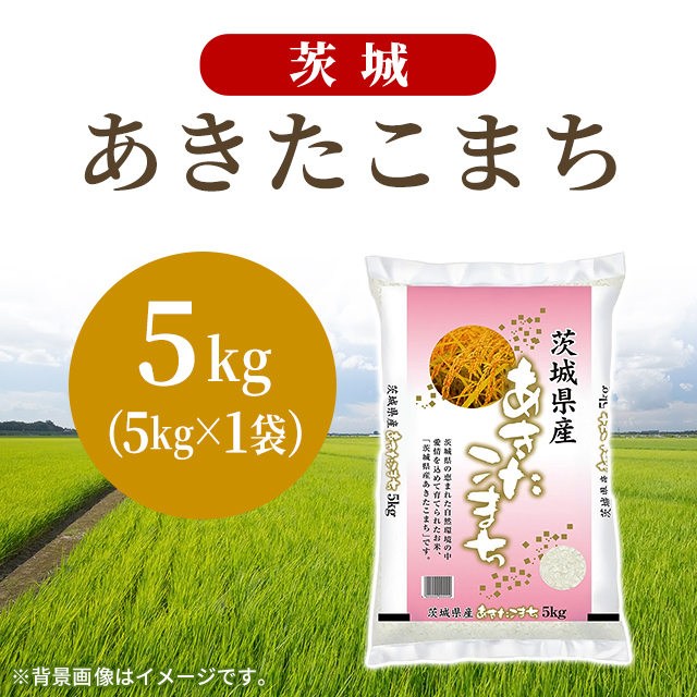 新米 お米 茨城県産 あきたこまち 精白米 5kg（5kg×1袋） 令和8年産