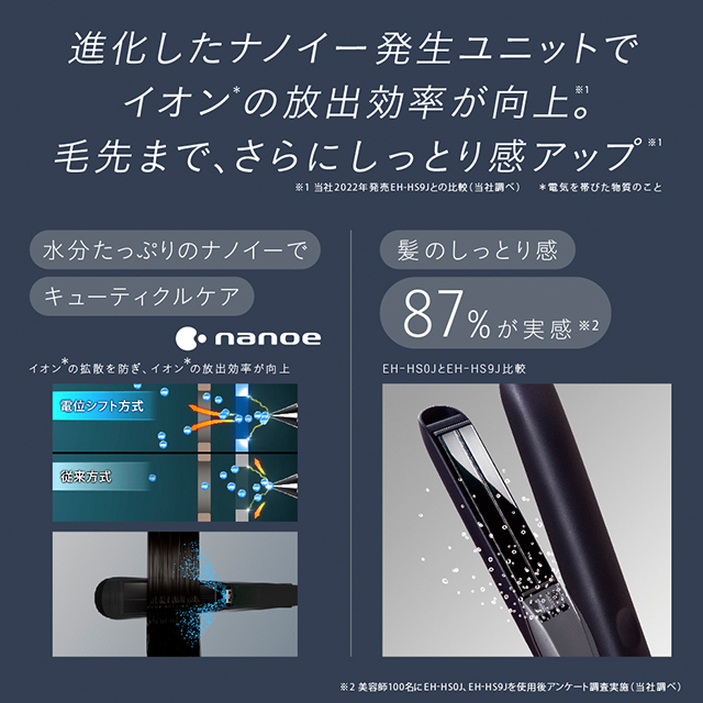 パナソニック ストレートアイロン ナノケア EH-HS0J ヘアー