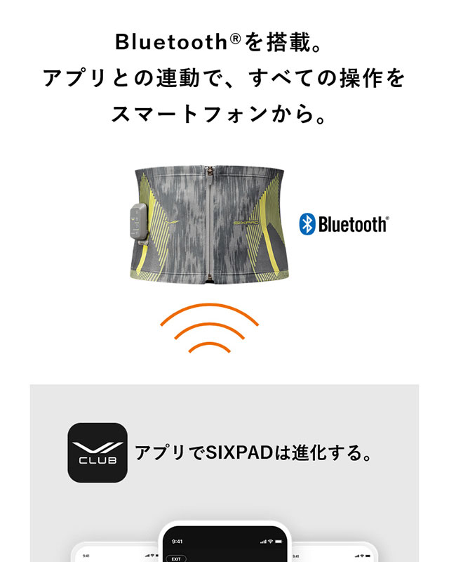 本体別売】シックスパッド パワースーツ コアベルト（SIXPAD CLUB対応