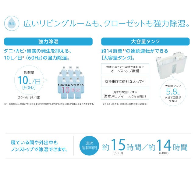 コロナ 冷風・衣類乾燥除湿機 どこでもクーラー 除湿能力1日10L