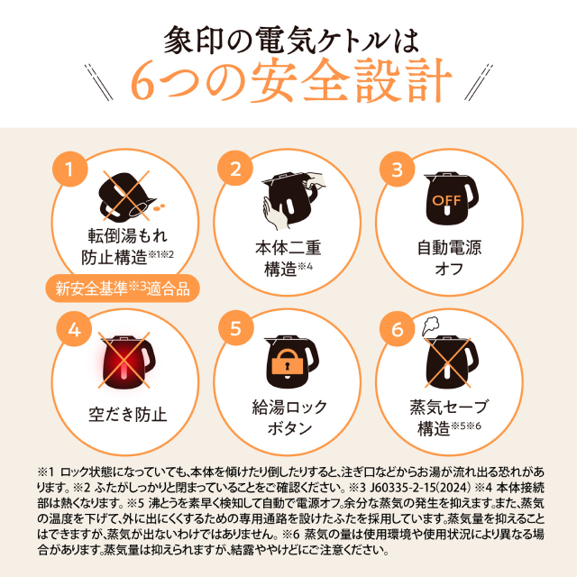 象印 電気ケトル CK-VB15 ケトル 1.5L 大容量 湯沸かし 紅茶 コーヒー 転倒湯もれ防止構造