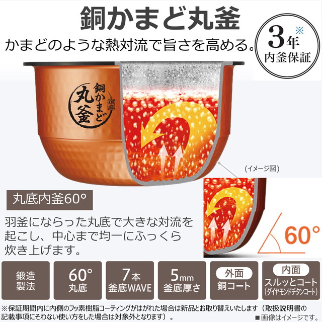 東芝 TOSHIBA RC-10HGW 炎匠炊き 真空圧力IH炊飯器 5.5合 1.0L炊き