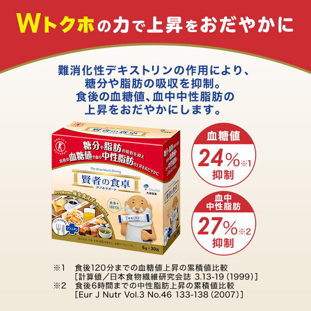 大塚製薬 賢者の食卓 ダブルサポート 6g×30包 2個セット 特定保健用