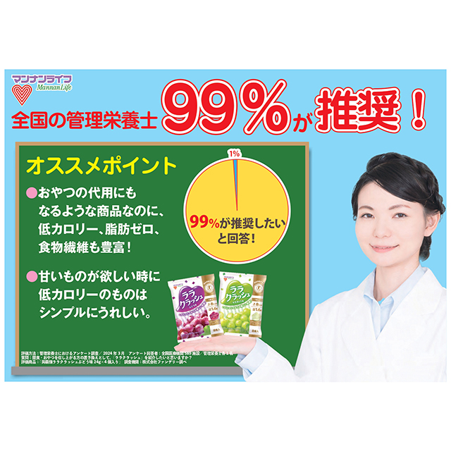 マンナンライフ 蒟蒻畑 ララクラッシュぶどう味 24g×8個×6袋